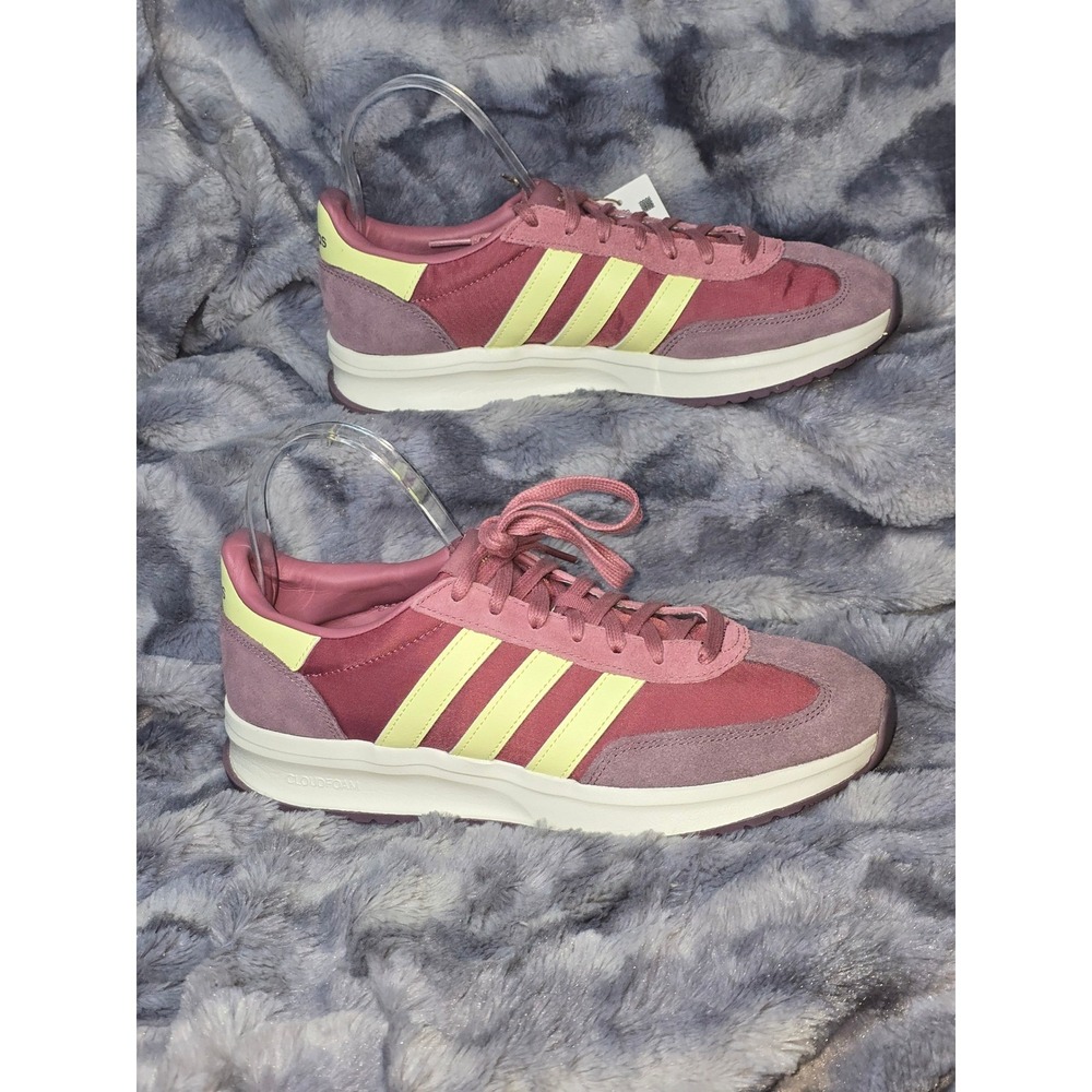 adidas Women's Athletic Shoes Pink with Yellow Accents